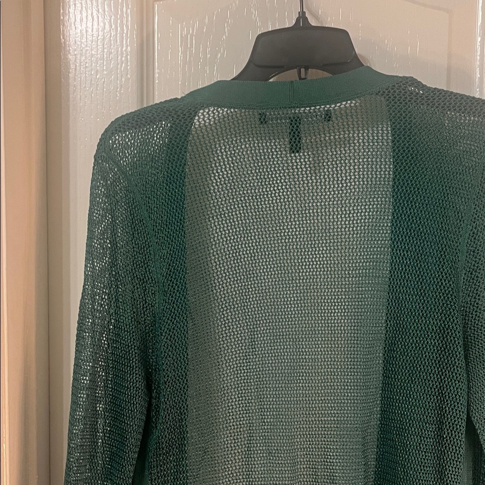 White House Black Market Deep Green Cardigan - Picture 8 of 10